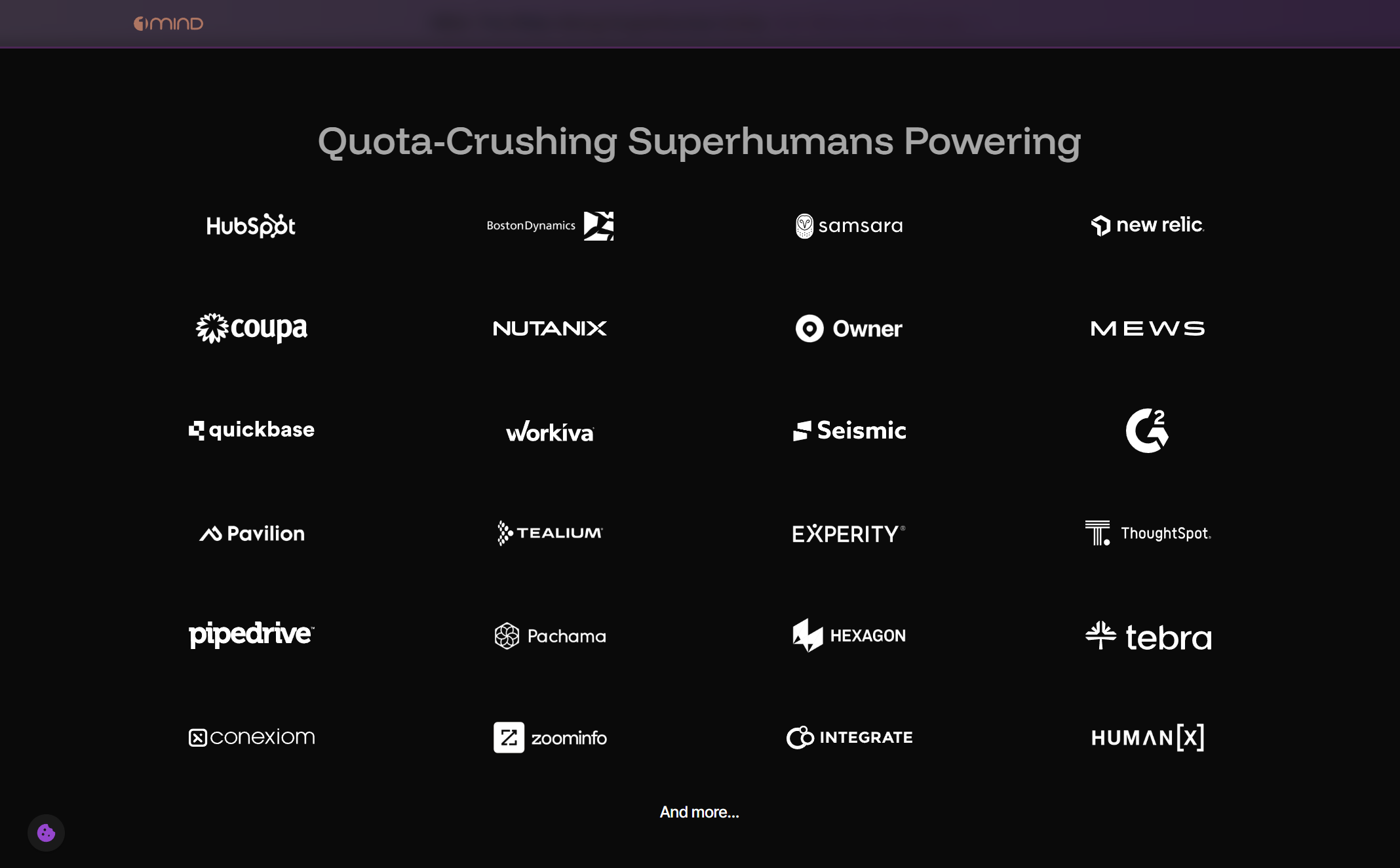 1Mind Superhuman greeting a visitor on the website in real time